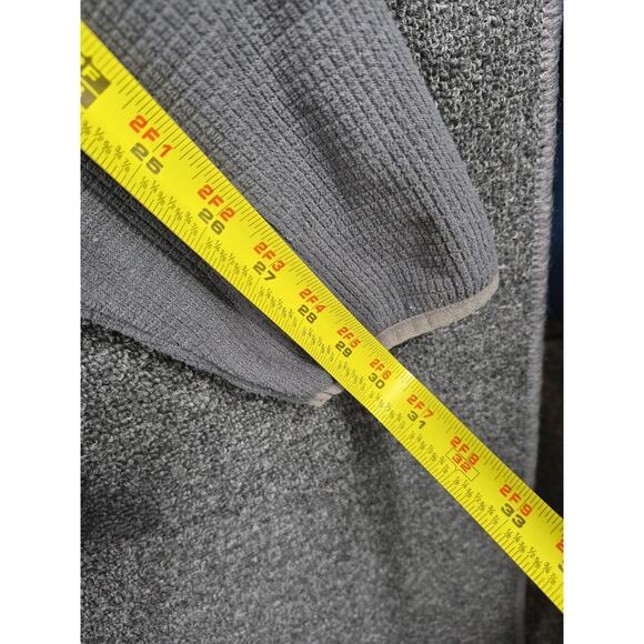 The North Face Pullover Mens Large Gray Fleece Quarter Zip Waffle Knit Sweater - Picture 9 of 9